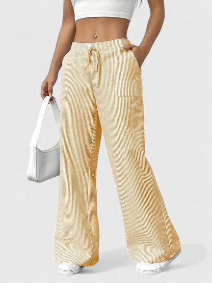 Women’s Boho Pants – Drawstring Relaxed Fit Trousers