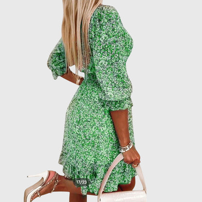 Sofia | V Neck Smocked Mini Dress