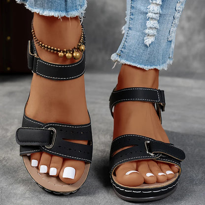 Women’s Open-Toe Sandals – Adjustable Strap Design with Cushioned Sole