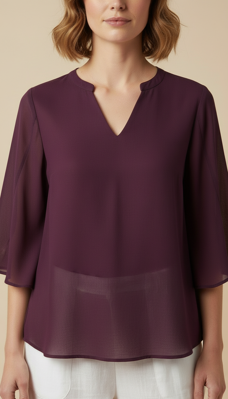 Seravyn | Women’s Relaxed V-Neck Summer Top