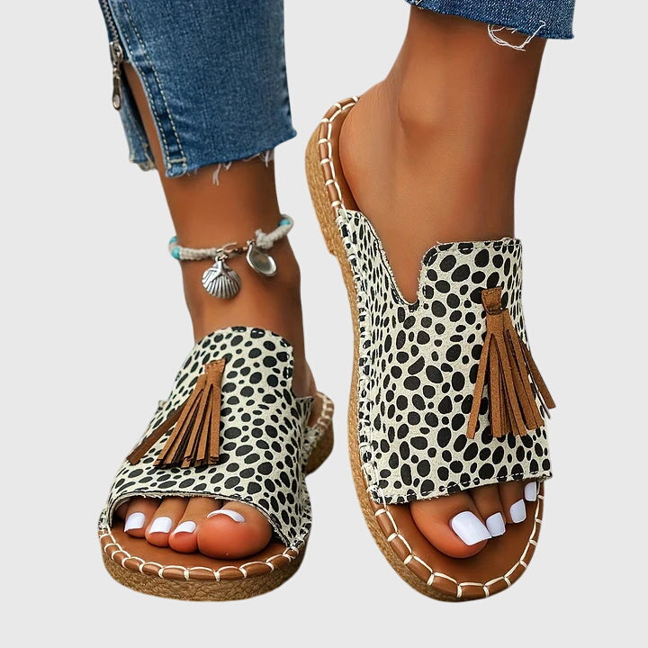 Orthopedic Tassel Slide Sandals