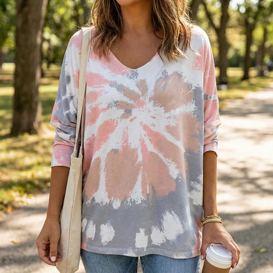 Sandra | Women’s Abstract Tie Dye Relaxed Sweatshirt