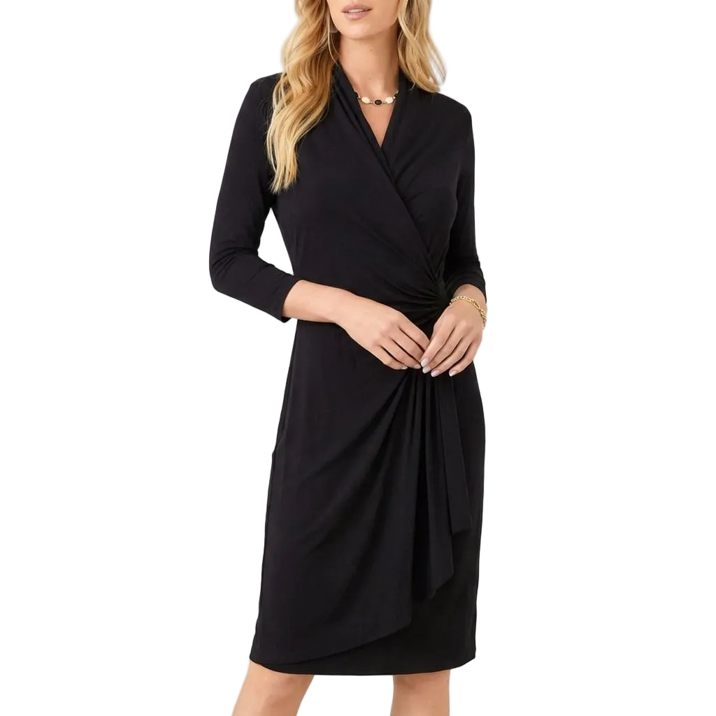 Elegant Wrap Midi Dress – Sophisticated Style with Timeless Appeal