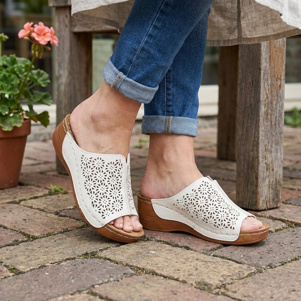 Solvéra |Women's Perforated Orthopedic Slides