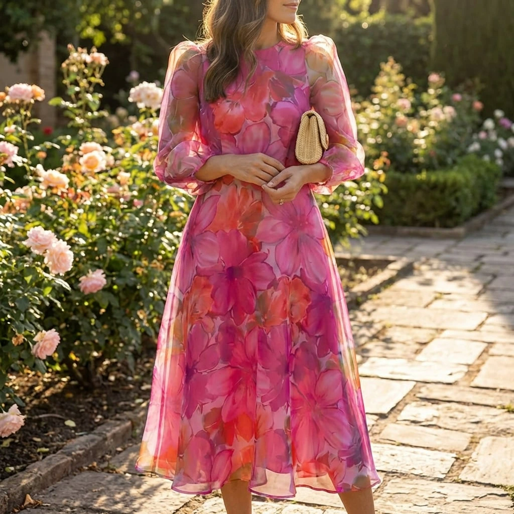 Ravella | Floral Long Sleeve Maxi Dress