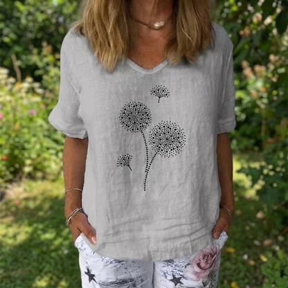 Elira | Women’s Dandelion Graphic Relaxed T-Shirt