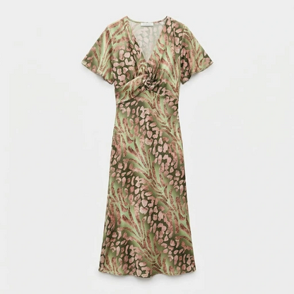 Printed Wrap Maxi Dress