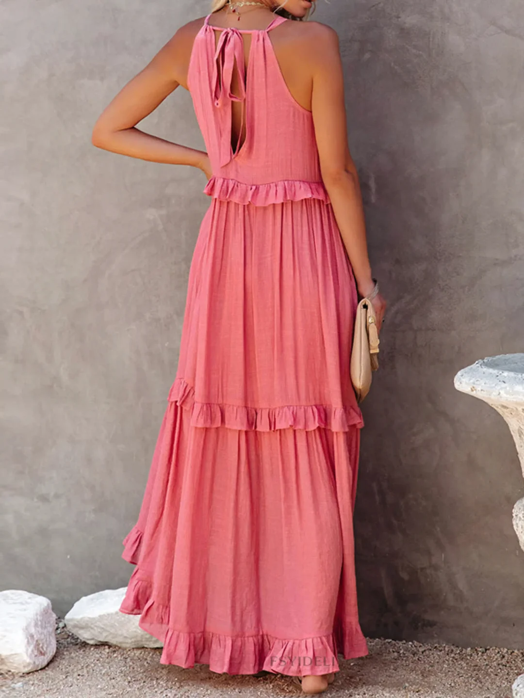 Elarisse | Women’s Sleeveless Tiered Maxi Dress