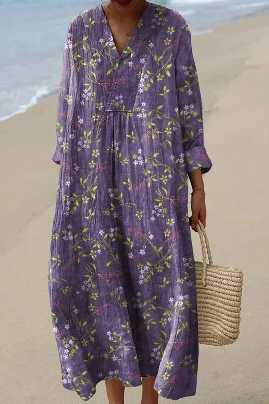 Thalisse | Women’s Floral Long Sleeve Midi Dress