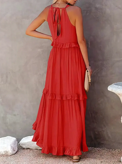 Elarisse | Women’s Sleeveless Tiered Maxi Dress