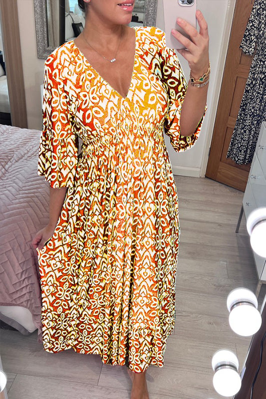 Elarisse | Women’s Flowing Bohemian Midi Dress