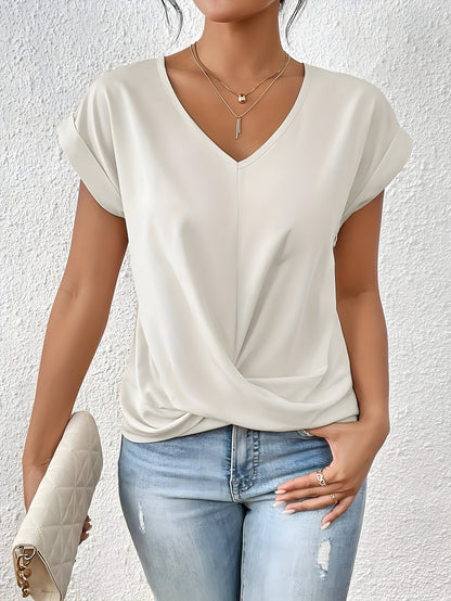 Luna | Women’s V-Neck Wrap Front Summer Top