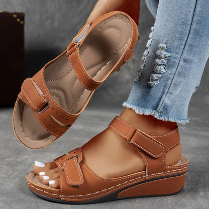 Women’s Open-Toe Sandals – Adjustable Strap Design with Cushioned Sole