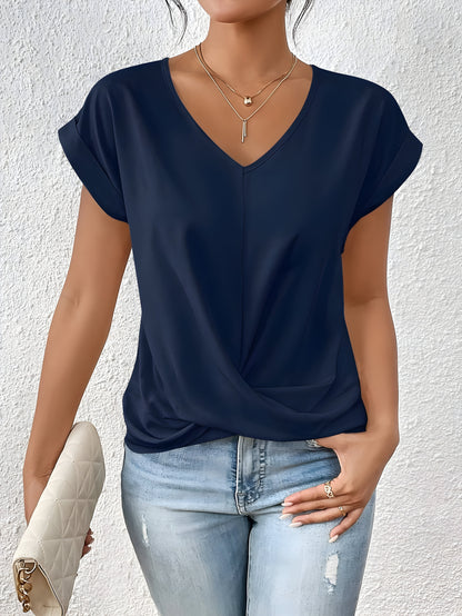 Luna | Women’s V-Neck Wrap Front Summer Top
