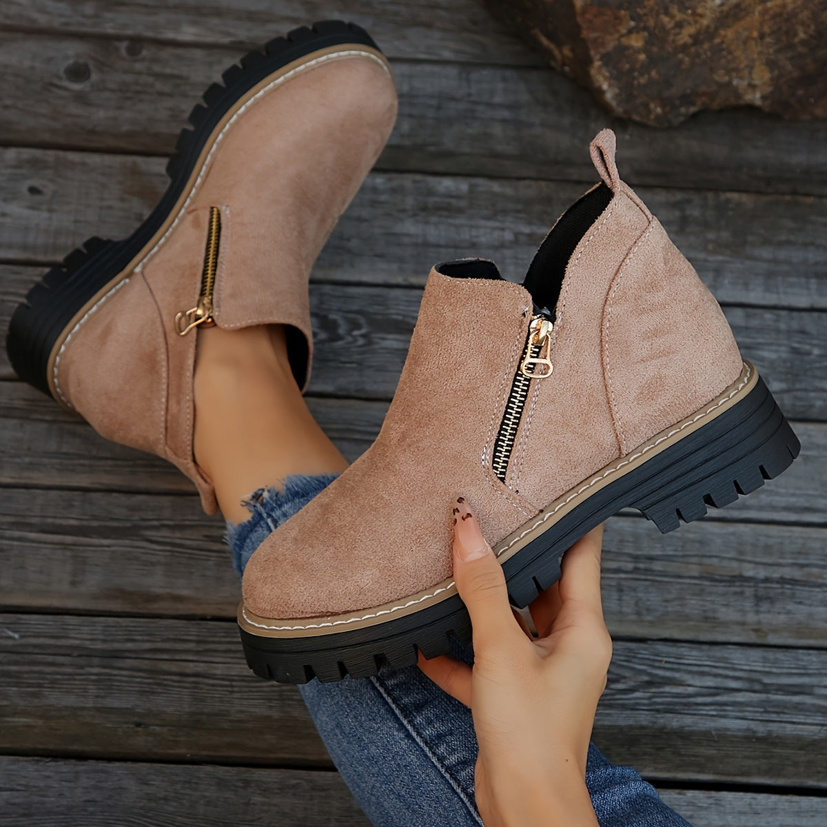 Jordan | Women’s Orthopedic Ankle Boots with Side Zipper