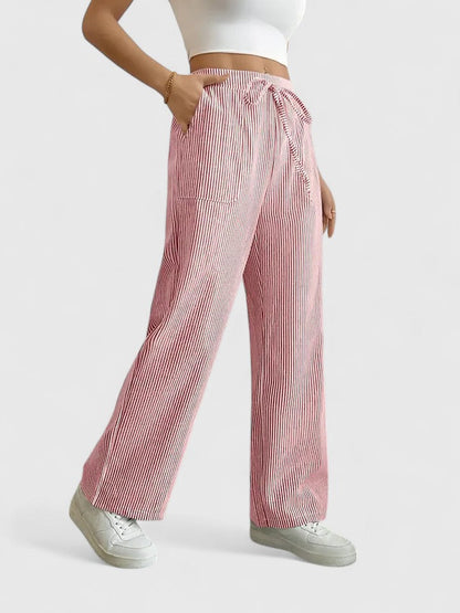 Women’s Boho Pants – Drawstring Relaxed Fit Trousers
