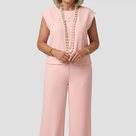 Women’s Comfy 2 Piece Summer Set – Relaxed Top and Wide Leg Pants