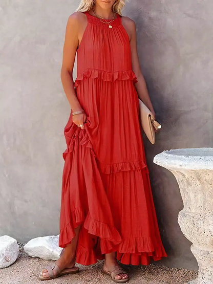 Elarisse | Women’s Sleeveless Tiered Maxi Dress