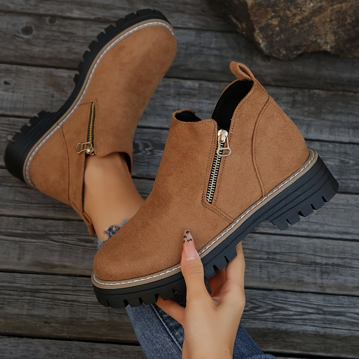 Jordan | Women’s Orthopedic Ankle Boots with Side Zipper