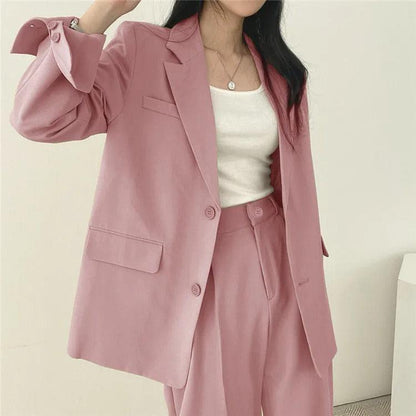 Women’s Elegant Evening Set – Tailored Blazer and Wide Leg Pants