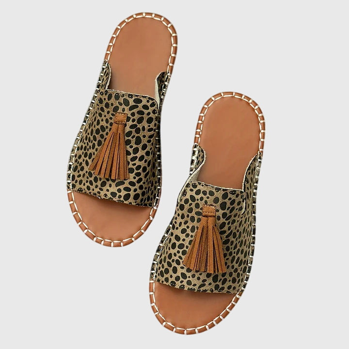 Orthopedic Tassel Slide Sandals