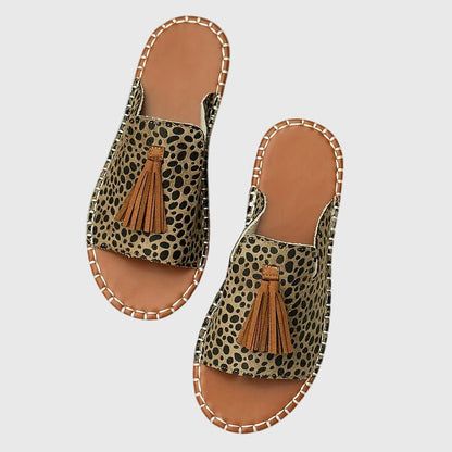 Orthopedic Tassel Slide Sandals