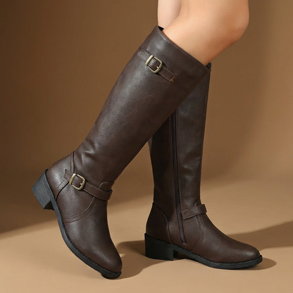 Women’s Orthopedic Leather Boots – Knee-High Supportive Walking Boots