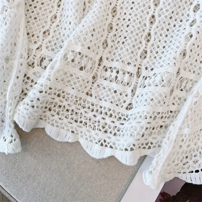 Myrelle | Women’s Crochet Lace Bell Sleeve Blouse