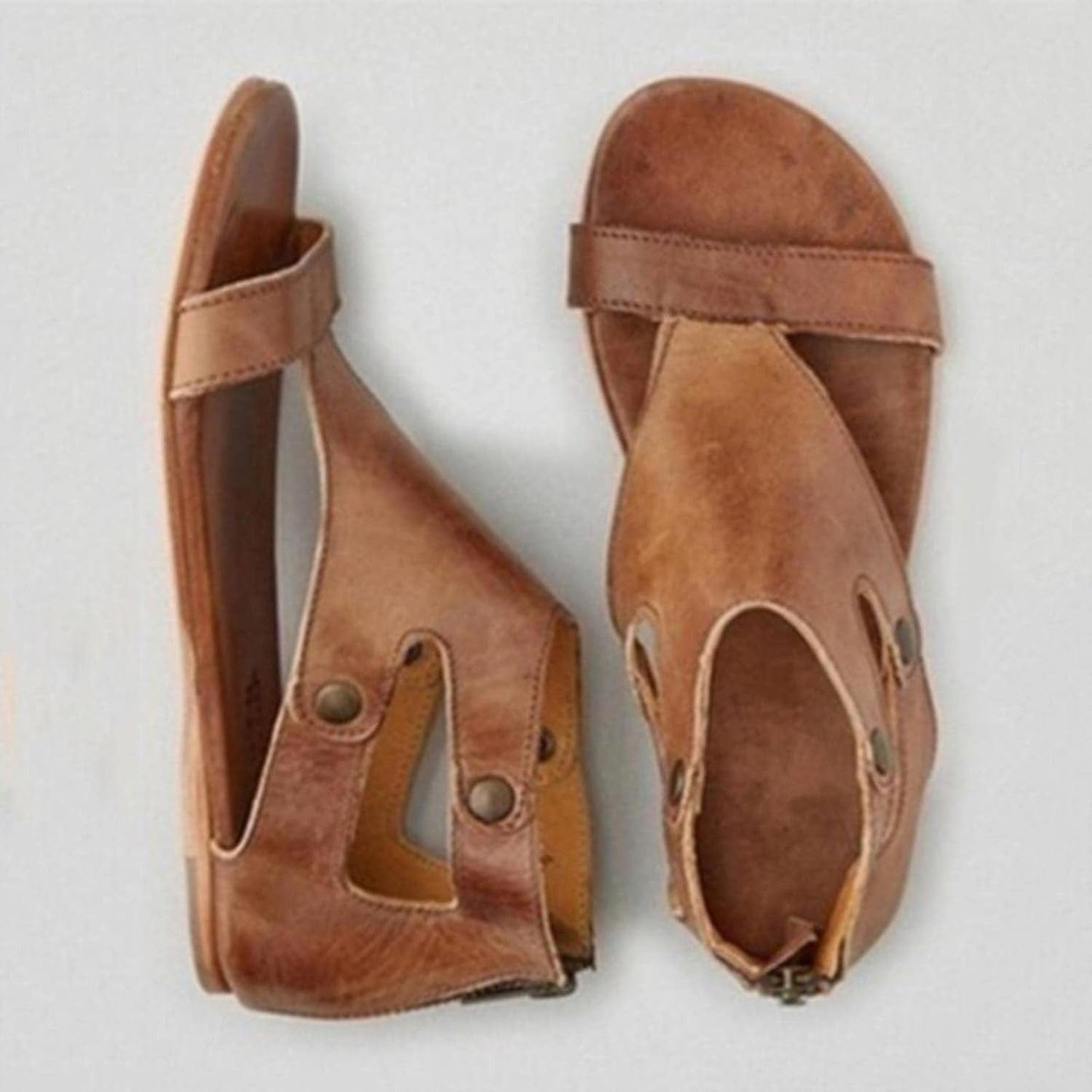 Jessica  | Women’s Orthopedic Ankle Strap Sandals with Cutout Design