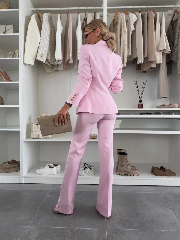 Women’s Formal 2 Piece Blazer Set – Tailored Blazer and Pants