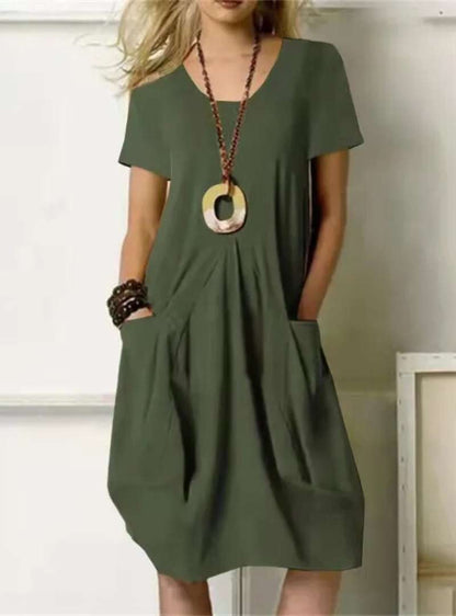Pocket Detail Relaxed Midi Dress