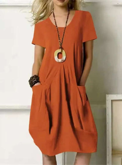 Pocket Detail Relaxed Midi Dress