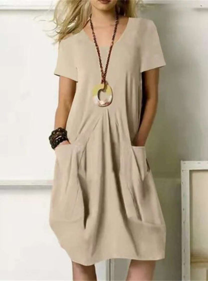 Pocket Detail Relaxed Midi Dress